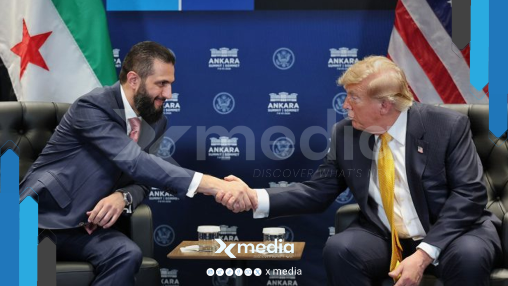 ترامب يتحدث عن الجولان والقدس بحضور الجولاني… وصمت الأخير يثير تفاعلاً